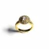 Ring med kubiske zirkonsten Guldbelagt – Freya (EU str. 54)