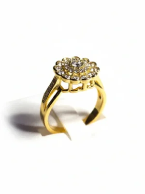 Ring med kubiske zirkonsten Guldbelagt – Eira (EU str. 54)