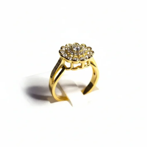 Ring med kubiske zirkonsten Guldbelagt – Eira (EU str. 54)