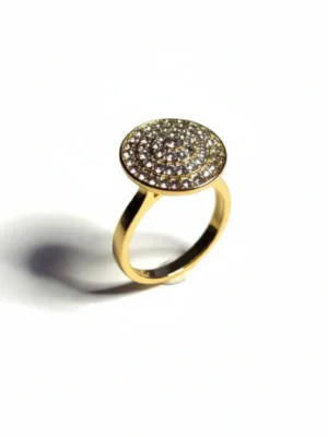 Ring med kubiske zirkonsten Guldbelagt – Nova (EU str. 54)