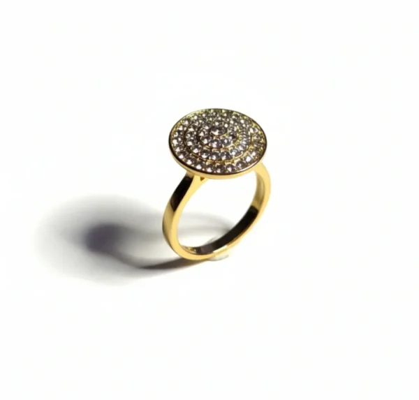 Ring med kubiske zirkonsten Guldbelagt – Nova (EU str. 54)