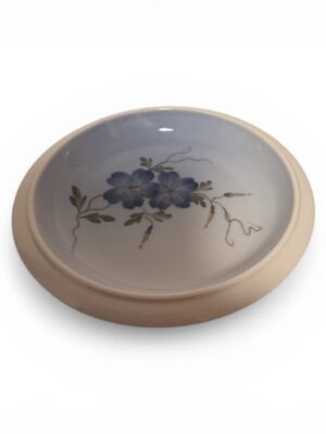 Royal Copenhagen blå blomst rund skål-for