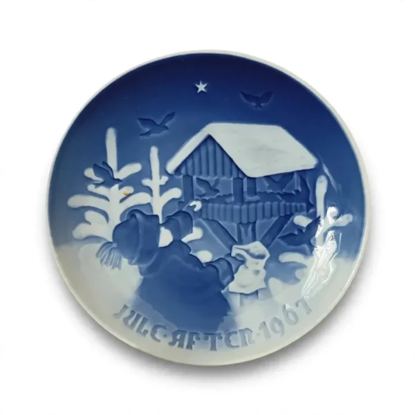 juleaften_1967_plate Bing & Grøndahl 1967 Juleplatte Fuglenes Jul Danmark
