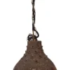 Vintage keramik pendel lampe brun -kæde