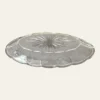 Oval glasskål klar glas bund med stjerneslib - underside
