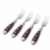4 gaffler-med-traeskaft-rustfrit-staal-vintage-70erne