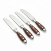4 steak knive-med-traeskaft-rustfrit-staal-vintage-70erne